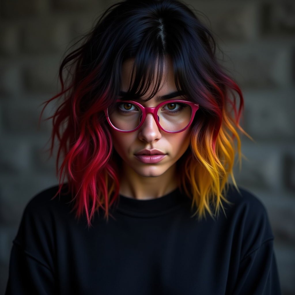 Mujer con gafas rosas y camiseta "I ❤️ IA", imagen para artículo sobre cursos y certificados de Inteligencia Artificial.